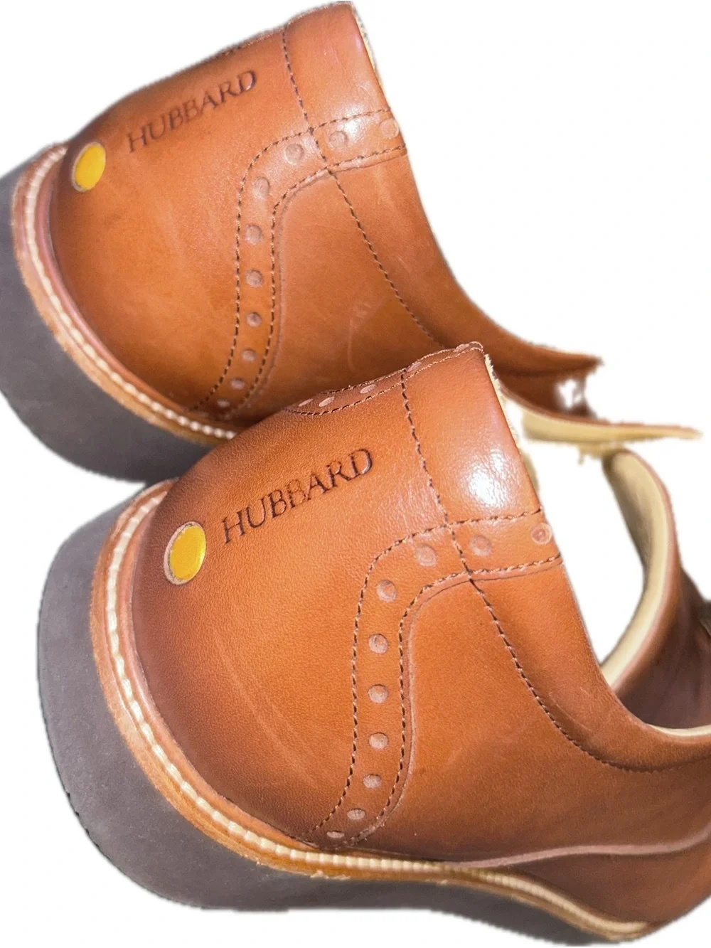Samuel Hubbard Market Cap Whiskey Tan Leather Oxford Brogue Shoes Vibram 14